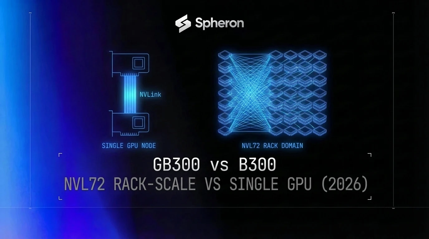 GB300 vs B300: NVL72 Rack-Scale vs Single Blackwell Ultra GPU (2026)