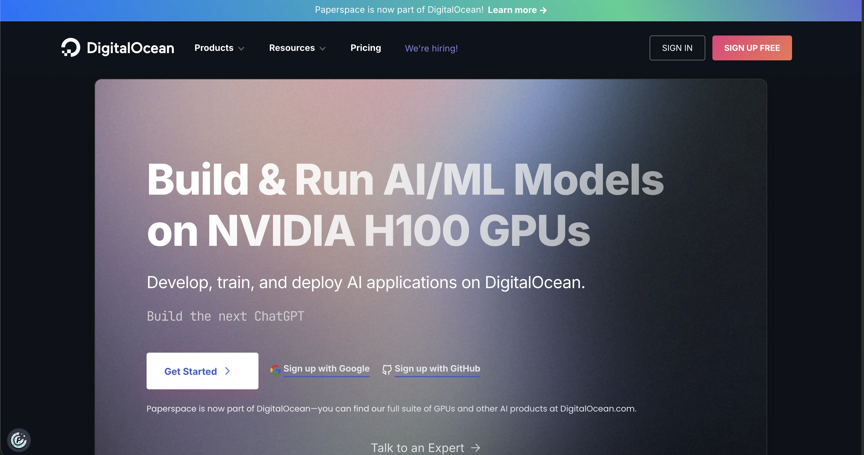 Paperspace App Screenshot